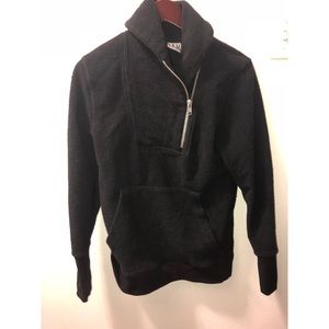 OAK NYC SHAWL COLLAR ZIP SWEATER